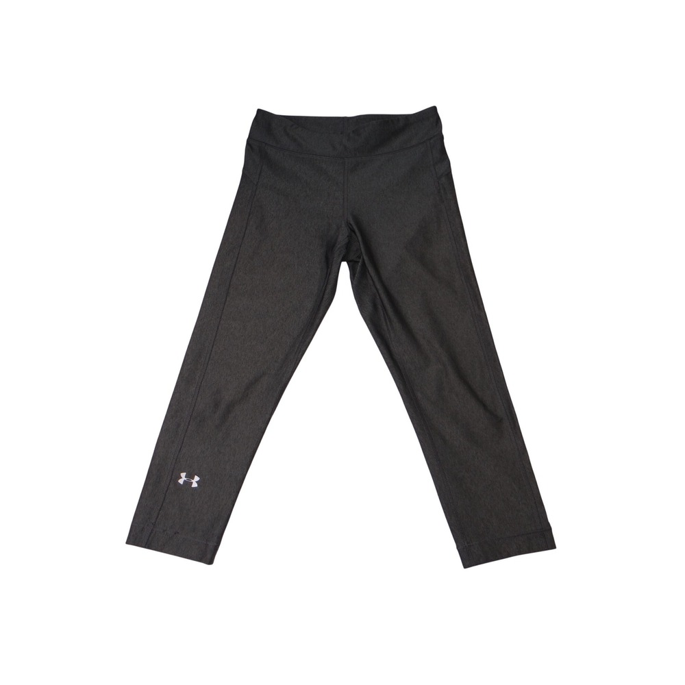 Under Armour Dark Gray Capri Leggings Athletic Fitness Size Medium Youth Girl's